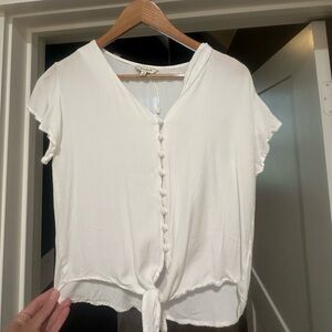 Elegant White Button-Down Shirt